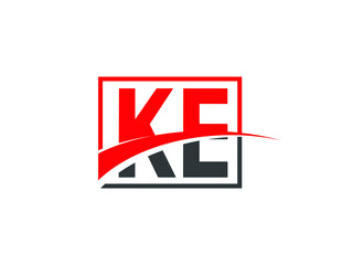 K E, KE Letter Logo Design