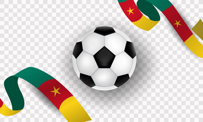 Soccer ball. Bright sports banner in yellow and green. Vector