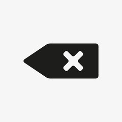 Remove, delete button icon. Cross sign for cancel or close UI button. Usage for web and mobile applications.