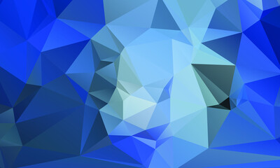 Blue Abstract Color Polygon Background Design, Abstract Geometric Origami Style With Gradient