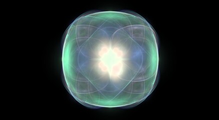 Beautiful Digital Fractal with dynamic lines and smooth flowing pastel colors