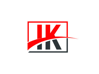 I K, IK Letter Logo Design