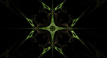 Exquisite Symmetric Digital Fractal with soothing lines and smooth flowing pastel colors