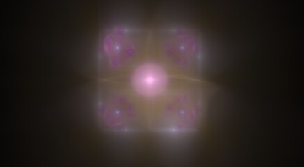 Exquisite Symmetric Digital Fractal with soothing lines and smooth flowing pastel colors