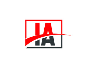 I A, IA Letter Logo Design
