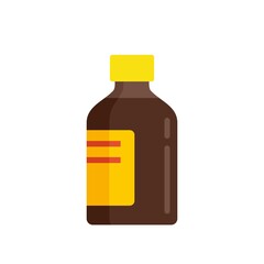 Baby cough syrup icon flat isolated vector