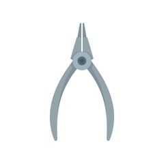 Piercing pliers icon flat isolated vector