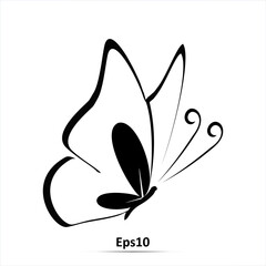 Butterfly icon. Vector illustration. Eps10