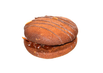 chocolate chip cookie isolated on white background