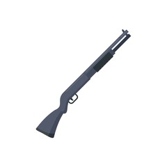 Police shotgun icon flat isolated vector