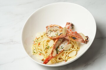 Seafood prawn pasta