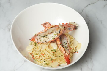 Seafood prawn pasta