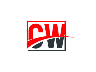 C W, CW Letter Logo Design