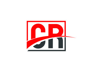 C R, CR Letter Logo Design