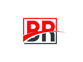 B R, BR Letter Logo Design