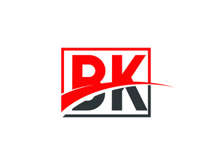 B K, BK Letter Logo Design