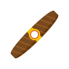 Duty free havana icon flat isolated vector