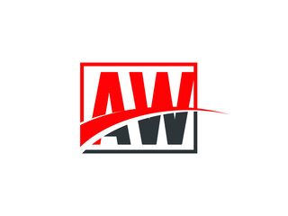 A W, AW Letter Logo Design