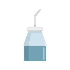 Tattoo paint bottle icon flat isolated vector