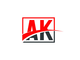 A K, AK Letter Logo Design