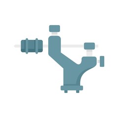 Tattoo machine icon flat isolated vector
