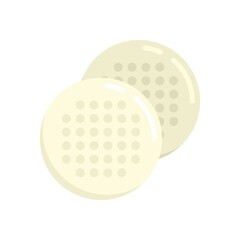 Tattoo studio round wipes icon flat isolated vector