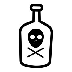 A bottle with a magic potion. Vector illustration