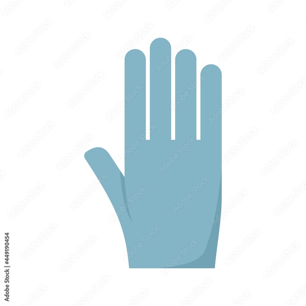 Poster tattoo rubber glove icon flat isolated vector