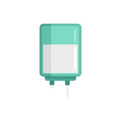 Anesthesia pack icon flat isolated vector