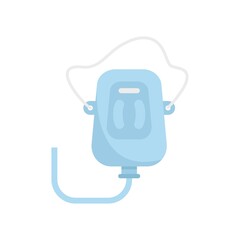 Plastic anesthesia mask icon flat isolated vector