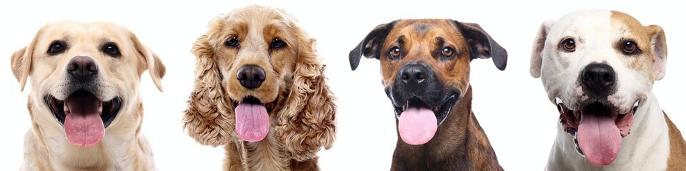 Portrait of beautiful animals in a collage