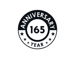 165 years anniversary badge vector design