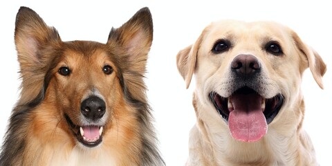 Portrait of beautiful animals in a collage