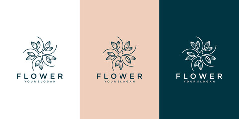 Luxury logo flower beauty logo design inspiration