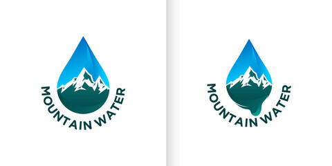 mountain,mountain water, product, creative logo for reference your business