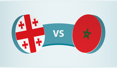 Georgia versus Morocco, team sports competition concept.