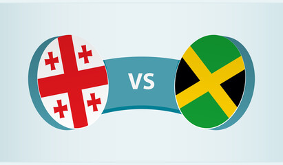 Georgia versus Jamaica, team sports competition concept.