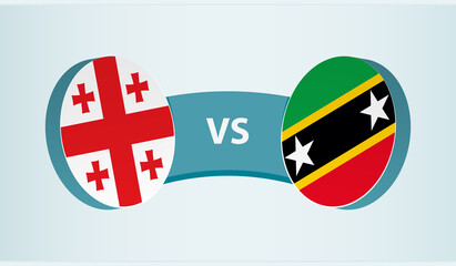 Georgia versus Saint Kitts and Nevis, team sports competition concept.