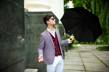 Young male student wearing formal clothes