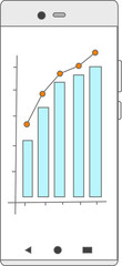 売り上げが上昇する棒グラフのイメージ