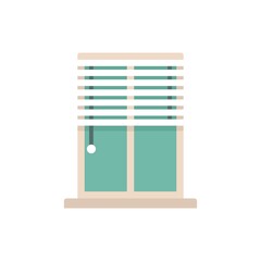 Window installation icon flat isolated vector