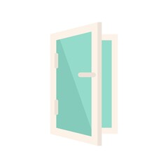 Home installed window icon flat isolated vector