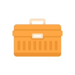 Window installation tool box icon flat isolated vector