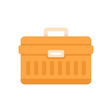 Window installation tool box icon flat isolated vector