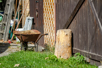 Fototapeta premium old wheelbarrow