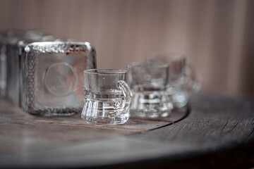 glasses on the table