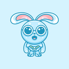 cute bunny for character, icon, logo, sticker and illustration.