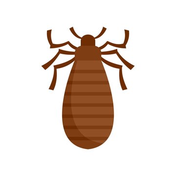 Pest bug icon flat isolated vector