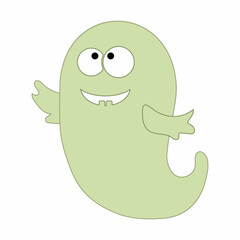 Cute ghost characters, color vector illustration for the Halloween holiday