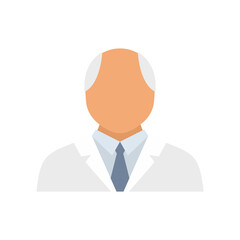 Psychologist icon flat isolated vector